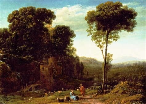 Paisaje pastoral con un molino – Claude Lorrain Claude Lorrain