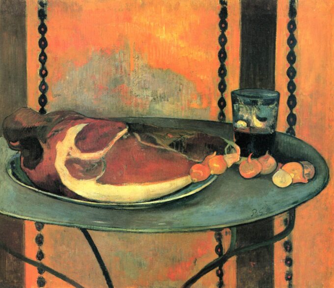 Naturaleza muerta con jamones – Paul Gauguin Paul Gauguin 85x75