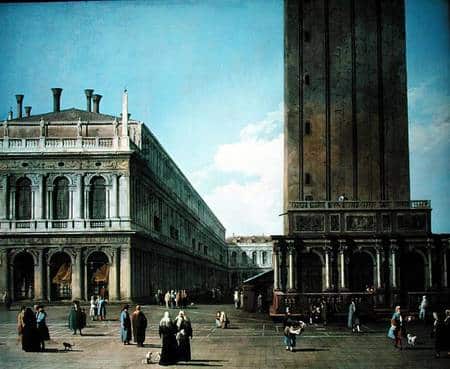 Piazza San Marco: Vista hacia el oeste desde el extremo norte de la Piazzetta – Giovanni Antonio Canal Giovanni Antonio Canal 85x75