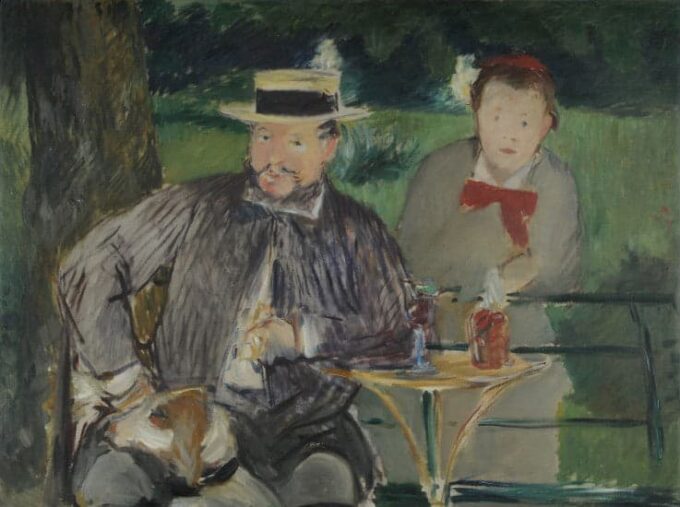 Retrato de Ernest Hoschedé con su hija Marthe – Edouard Manet Édouard Manet 85x75