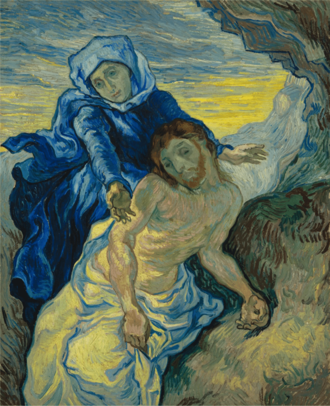 Pietà (según Delacroix) – Van Gogh Vincent Van Gogh 70x85