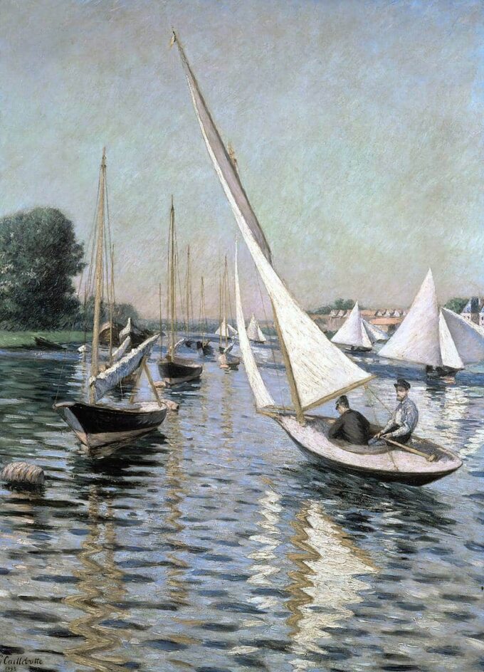 Regatas en Argenteuil – Caillebotte Gustave Caillebotte 70x105