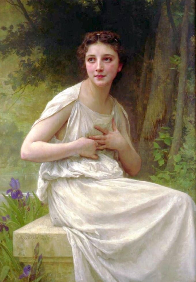 Reflexión de William Bouguereau William Bouguereau 70x105