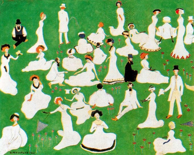 Descansando. Sociedad con sombreros de copa – Kazimir Malevich Kazimir Malevich