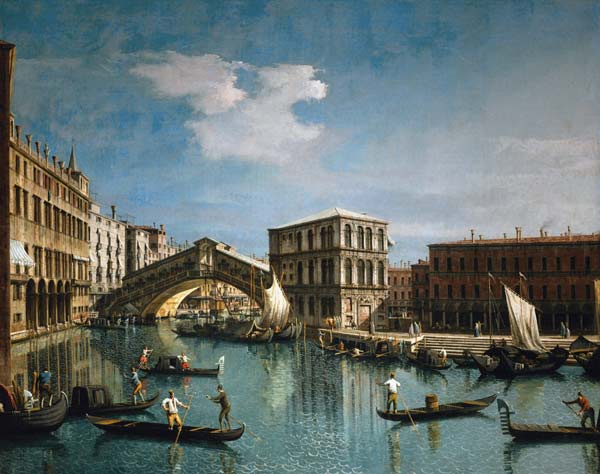 El puente de Rialto, Venecia, por Giovanni Antonio Canal Giovanni Antonio Canal 85x75