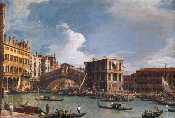 El puente de Rialto, Venecia, visto desde el norte – Giovanni Antonio Canal Giovanni Antonio Canal 105x70