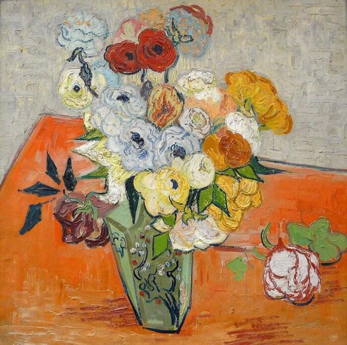 Rosas y anémonas – Van Gogh Vincent Van Gogh 70x70