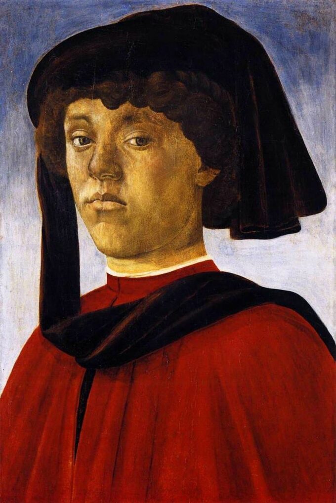 Retrato de un joven hombre de – Sandro Botticelli Sandro Botticelli 70x105