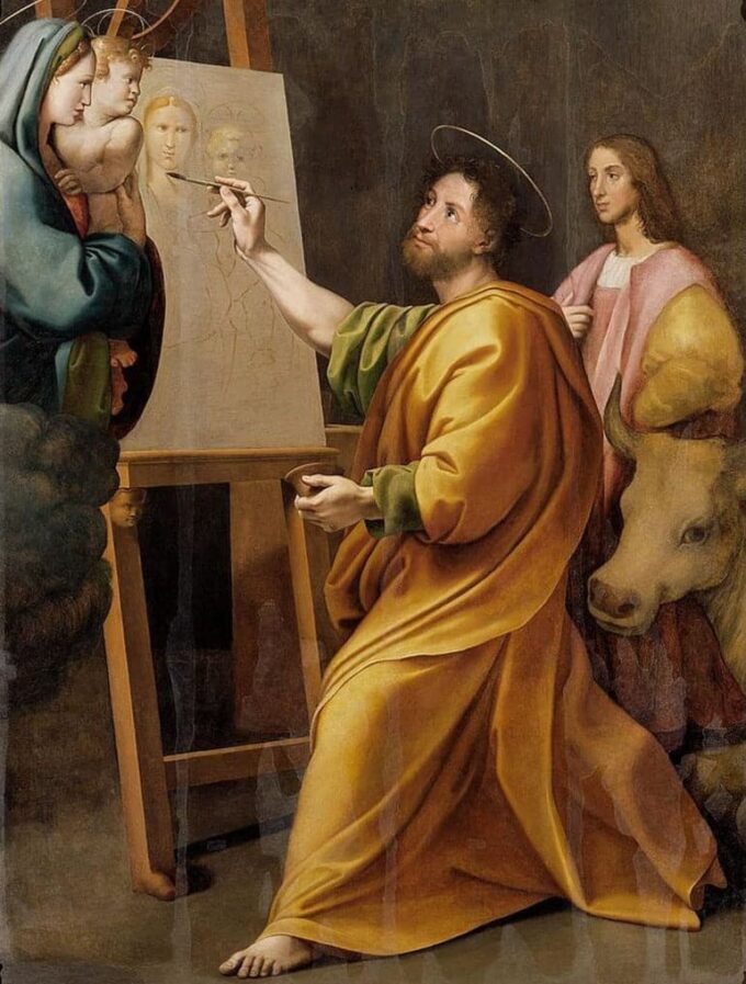 San Lucas pintando a la Virgen – Rafael Rafael Sanzio 70x85