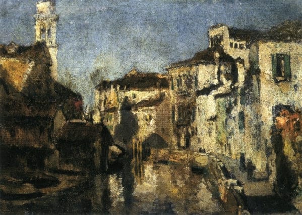 Plaza San Trovaso, Venecia – John Henry Twachtman John Henry Twachtman