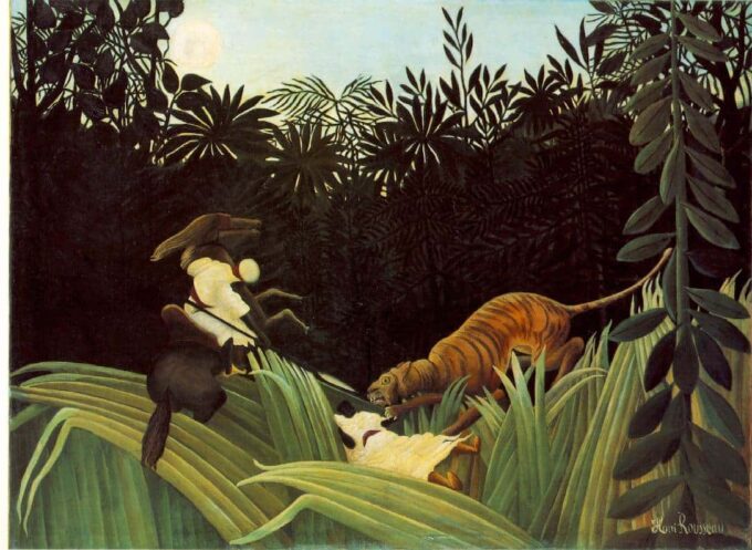 Scout atacado por un tigre – Henri Rousseau Henri Rousseau 105x70