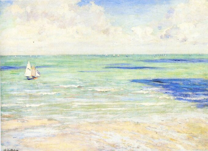 Paisaje marino, regata en Villers – Caillebotte Gustave Caillebotte 105x70