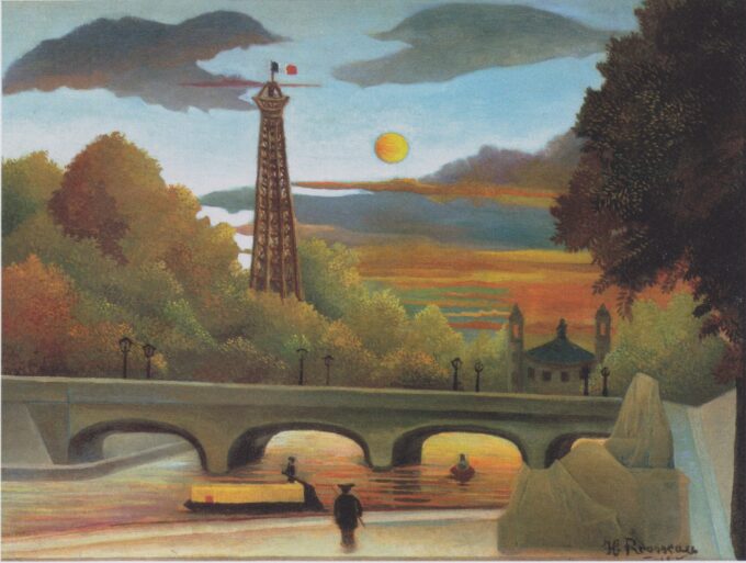 Seine y Torre Eiffel al atardecer – Henri Rousseau Henri Rousseau 85x75