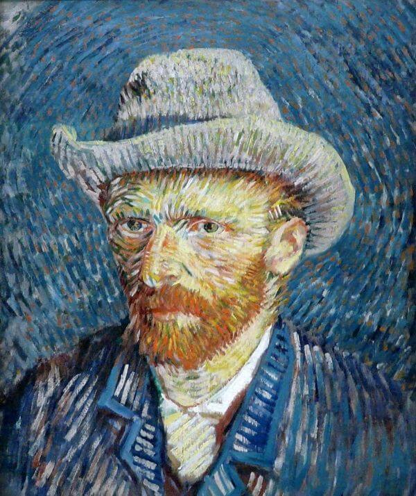 Autorretrato con un sombrero de fieltro gris – Van Gogh Autorretratos de Vincent van Gogh 70x85