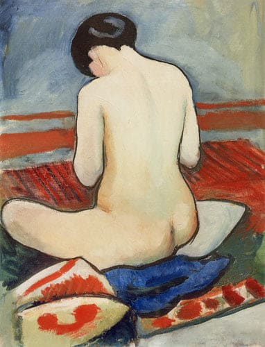 Desnudo sentado en cojines – August Macke August Macke 70x85