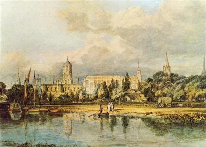 Iglesia cristiana vista desde los prados – William Turner William Turner 105x70