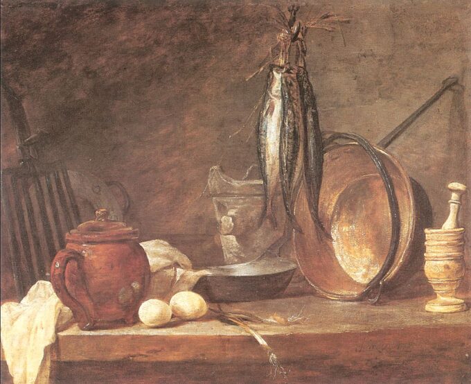 Bodegón: Menú del día de ayuno – Jean Siméon Chardin Jean Siméon Chardin