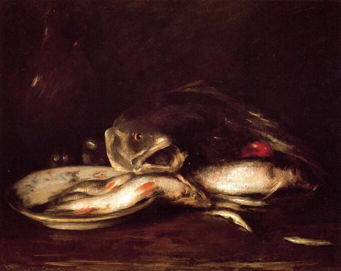 Bodegón con peces – William Merritt Chase William Merritt Chase