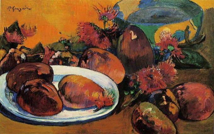 Naturaleza muerta con mangos – Paul Gauguin Paul Gauguin 105x70