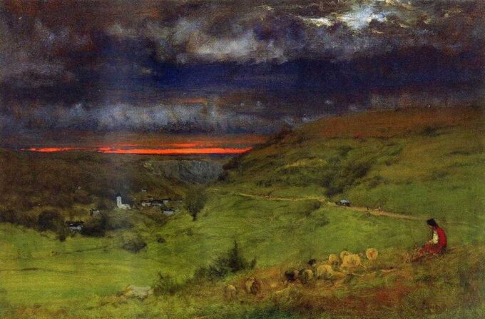 Puesta de sol en Etretat – George Inness George Inness