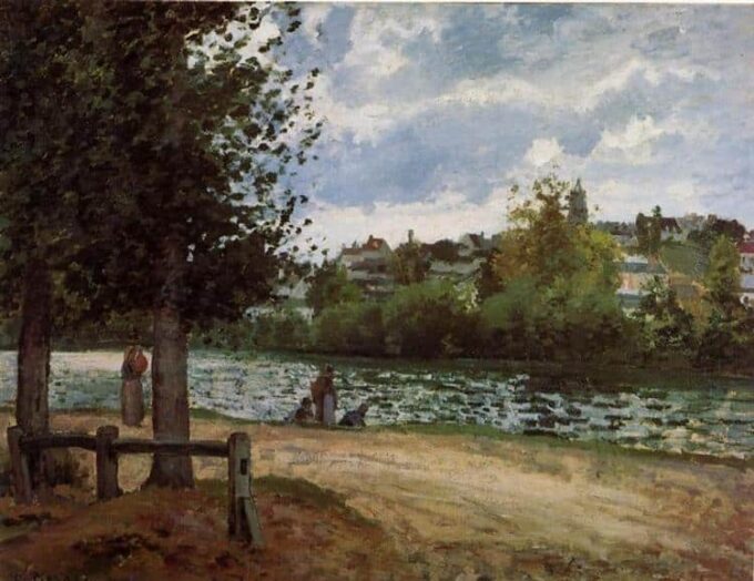 Los bordes del Oise en Pontoise – Camille Pissarro Camille Pissarro 85x75