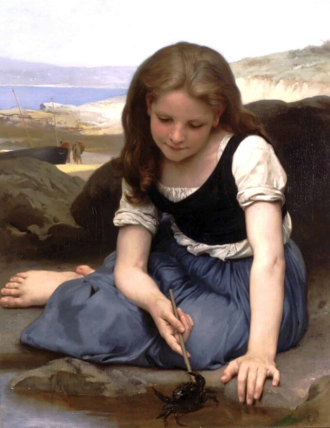 El cangrejo – William Bouguereau William Bouguereau 70x85