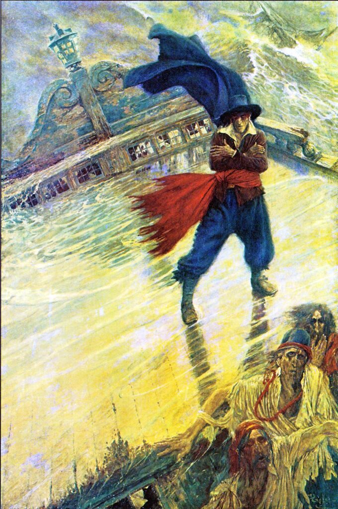 El Holandés Errante, publicado en Collier’s Weekly, 8 de diciembre de 1900 – Howard Pyle Howard Pyle