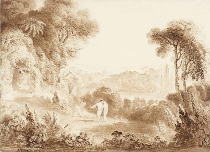 El jardín del Edén – John Martin John Martin 105x70