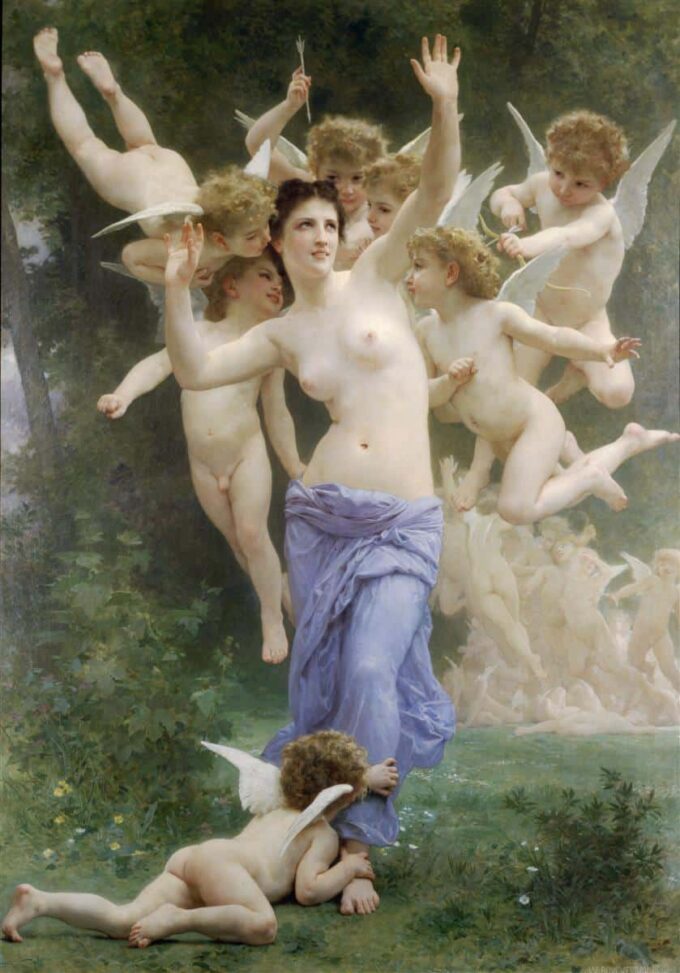 El despertar del corazón – William Bouguereau William Bouguereau 70x105