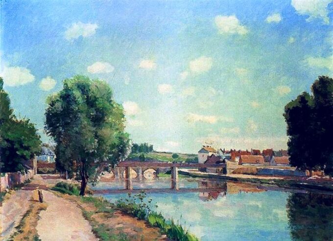 El puente ferroviario – Camille Pissarro Camille Pissarro 105x70