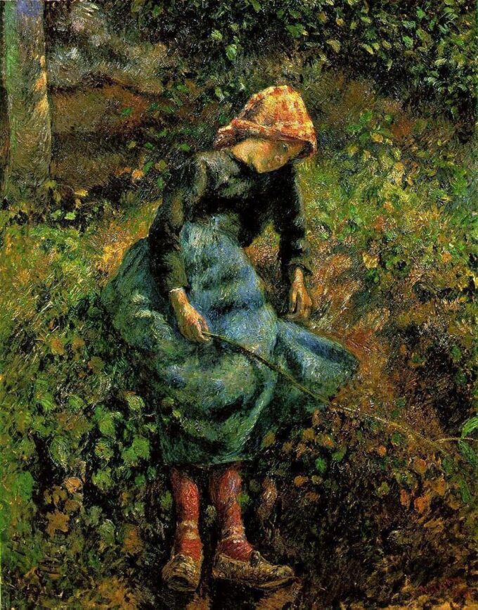 Chica con un palo – Camille Pissarro Camille Pissarro 70x85