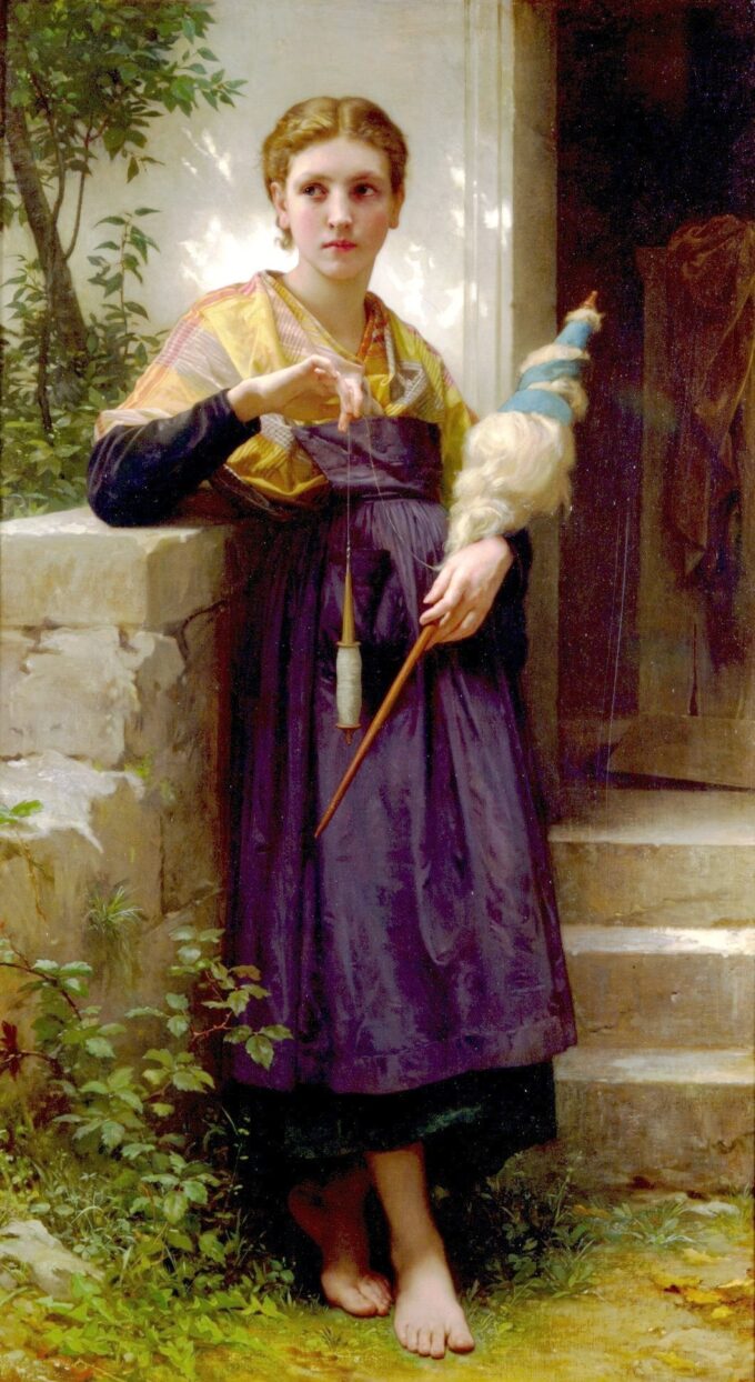 La hilandera – William Bouguereau William Bouguereau 70x120