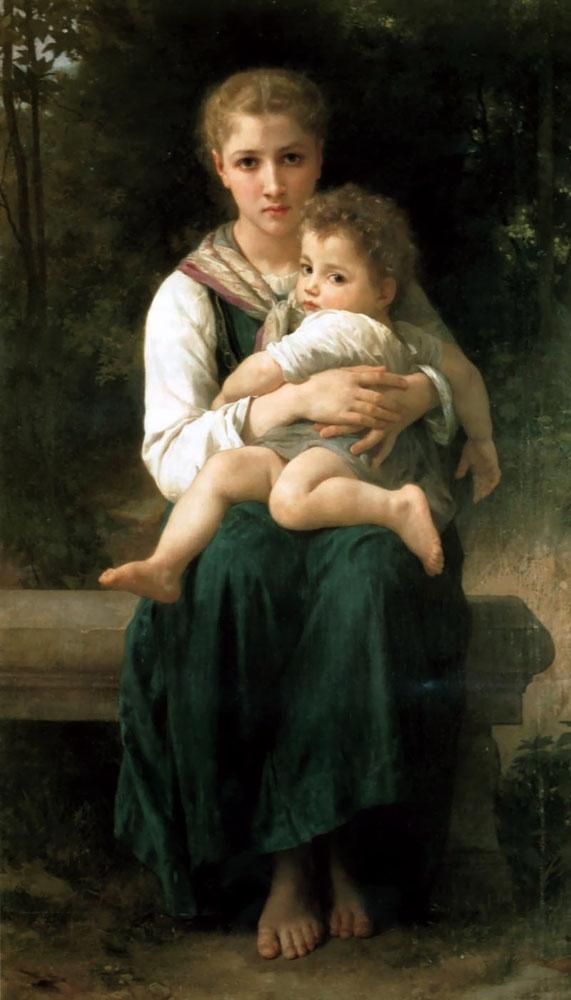 Las dos hermanas – William Bouguereau William Bouguereau 70x120