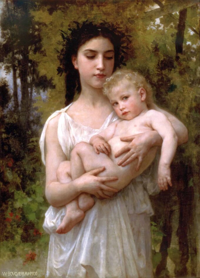 El joven hermano de William Bouguereau William Bouguereau 70x105