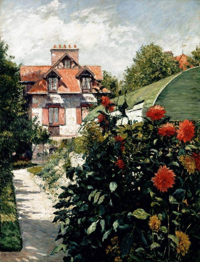 Los Dalias, jardín del Petit Gennevilliers, 1893 – Caillebotte Gustave Caillebotte 70x85