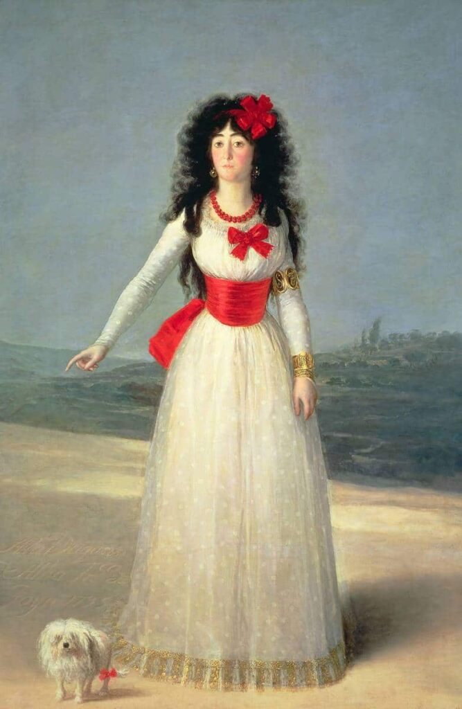 Retrato de la duquesa de Alba en blanco – Francisco de Goya Francisco de Goya 70x105