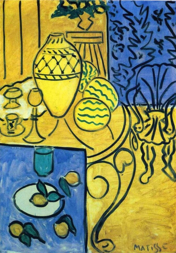 Interior en amarillo y azul – Matisse Henri Matisse 70x105