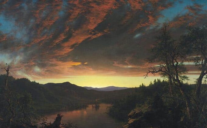 Crepúsculo en la Naturaleza Salvaje – Frederic Edwin Church Frederic Edwin Church