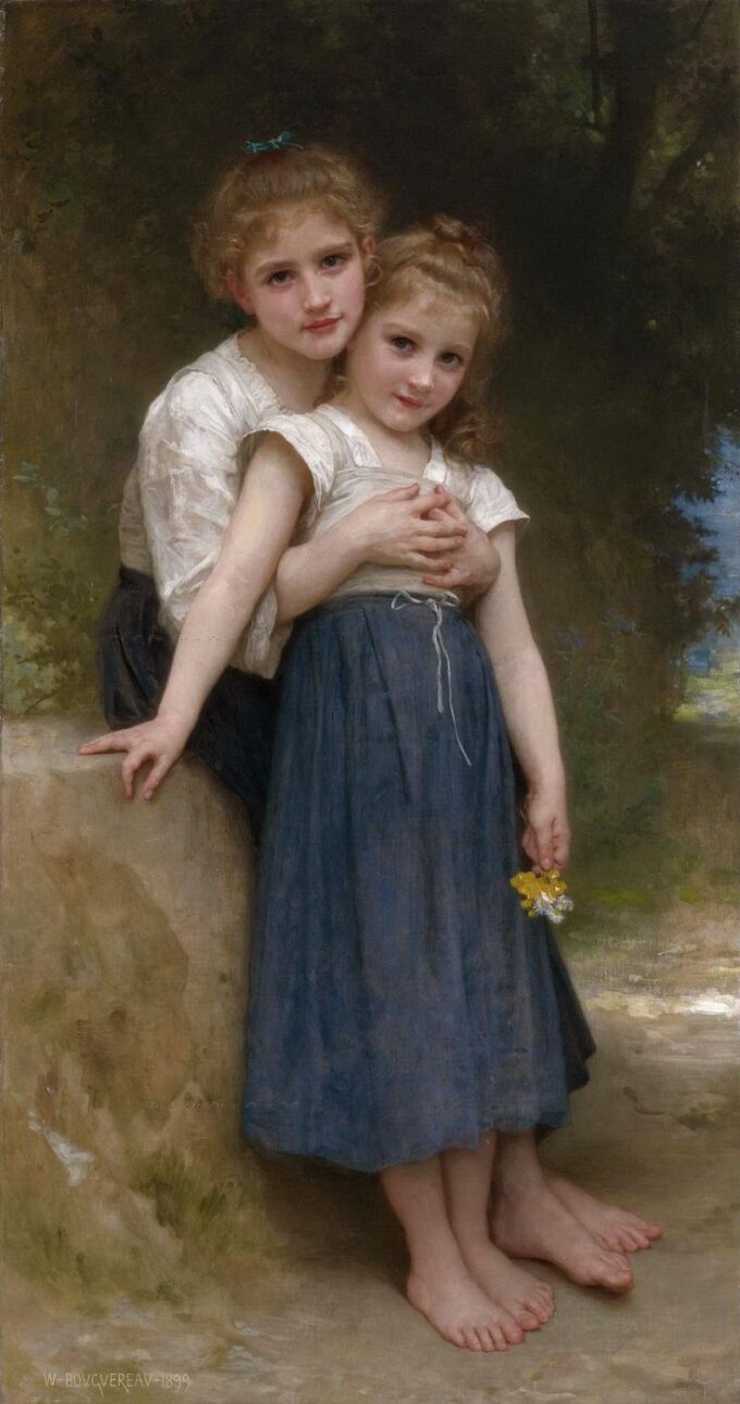 Dos hermanas – William Bouguereau William Bouguereau 70x140