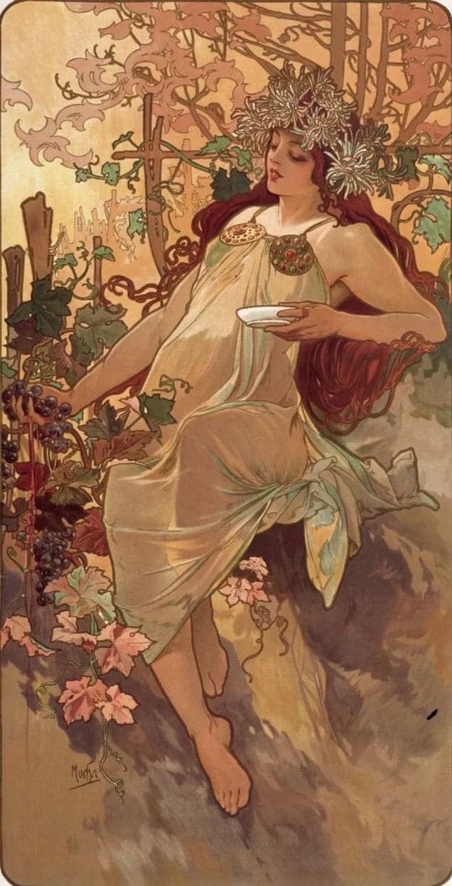 Estaciones del otoño – Mucha Alfons Mucha