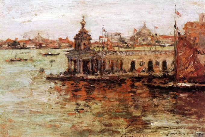 Venecia – Vista del Arsenal de la Marina – William Merritt Chase William Merritt Chase