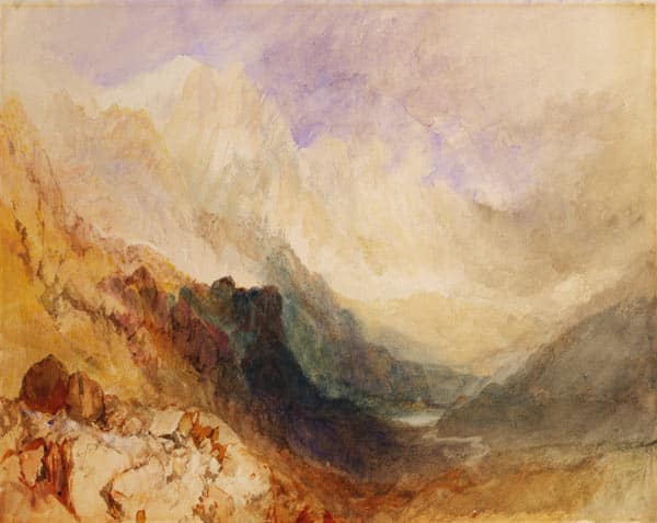 Vista a lo largo de un valle alpino – William Turner William Turner 85x75