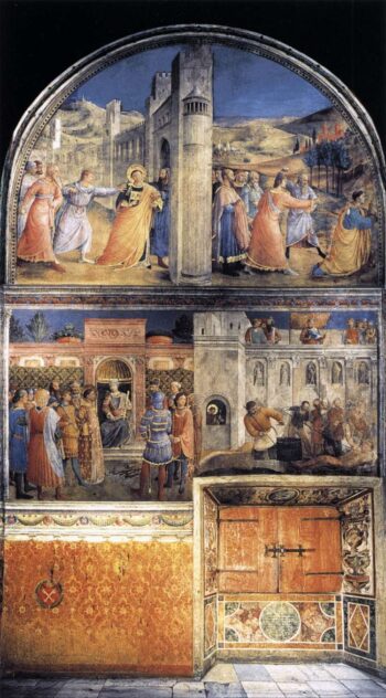 Vista del muro este de la capilla – Fra Angelico Fra Angelico