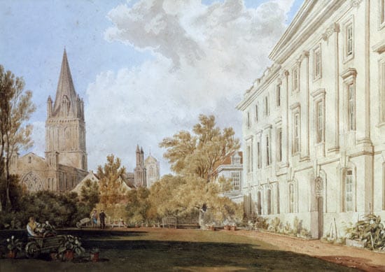 Vista de la catedral de la iglesia de Cristo y el jardín – William Turner William Turner 105x70