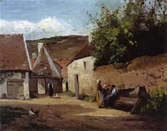 Rincón de la calle en el pueblo – Camille Pissarro Camille Pissarro 85x75