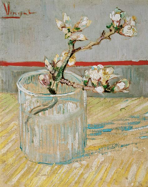 Rama de almendro en flor en un jarrón – Van Gogh Vincent Van Gogh 70x85