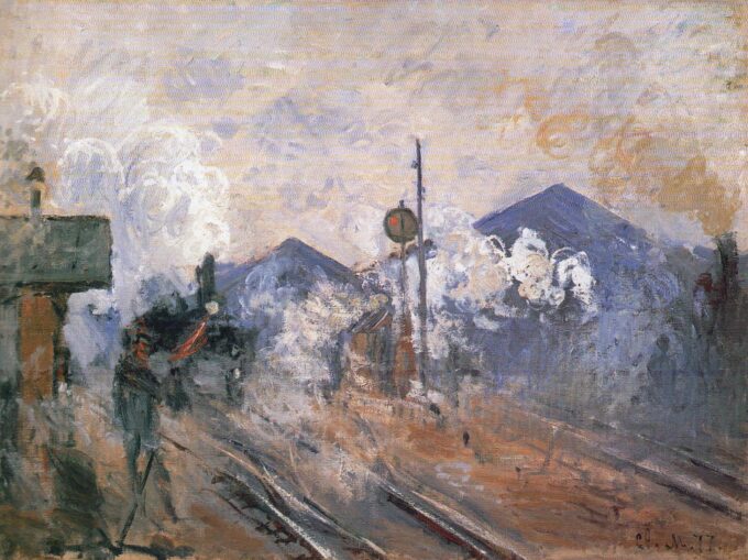 Las salidas de la estación de tren de Saint-Lazare – Claude Monet Claude Monet 85x75