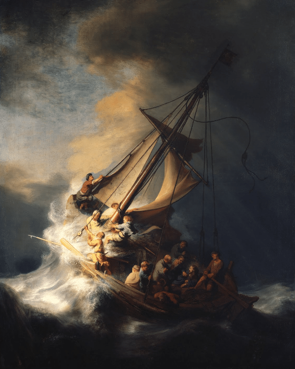 El Cristo en la tormenta en el mar de Galilea – Rembrandt van Rijn Cuadros Populares 70x85