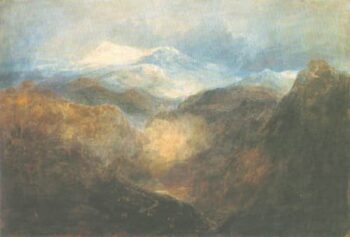 Waliser de montañas con un ejército en marcha – William Turner William Turner