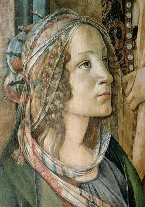 Detalle de Santa Catalina del retablo de San Barnabás – Sandro Botticelli Sandro Botticelli 70x105